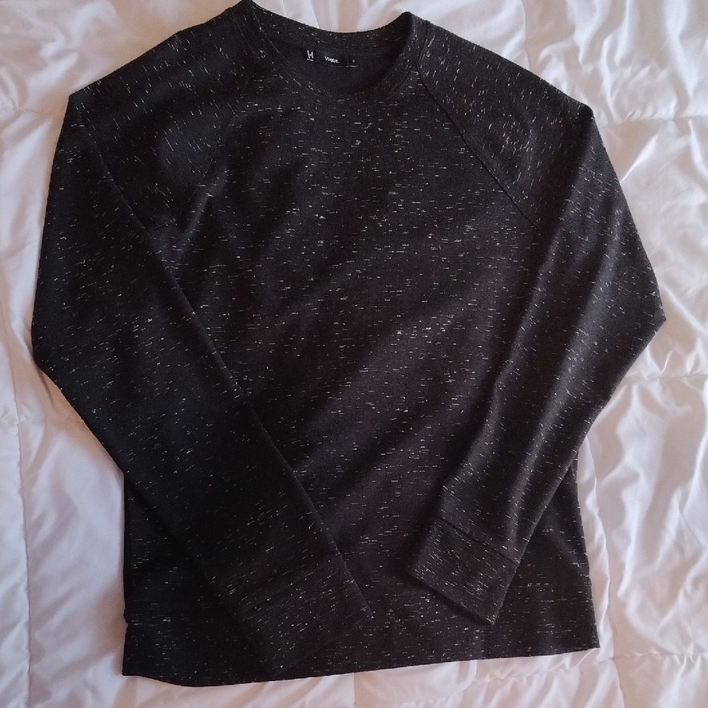 VINCE Black Fleck Crewneck Sweater - Medium